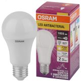 Лампа светодиодная LED Antibacterial Грушевидная 10Вт (замена 100 Вт), 1055Лм, 2700 К, цоколь E27 OSRAM 4058075561076 LEDVANCE