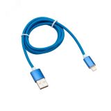 Кабель USB-Lightning 1 м, синяя нейлоновая оплетка, 18-7052, 18-7052 REXANT