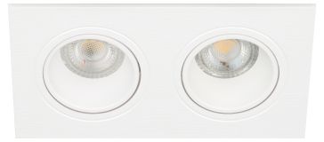Встраиваемый светильник декоративный KL90-2 WH MR16/GU5.3 белый, пластиковый (MR16/GU5.3 в комплект не входит) Б0054371 ЭРА