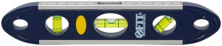 Уровень ''Торпедо'' пластиковый, 3 глазка, магнитный, с алюминиевой рамкой, Профи 230 мм 18604 FIT