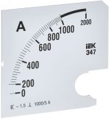 Шкала сменная для амперметра Э47 1000/5А класс точности 1,5 96х96мм IPA20D-SC-1000 IEK