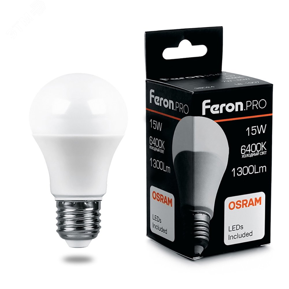 Лампа светодиодная LED 15вт Е27 дневной Feron.PRO 38037 FERON