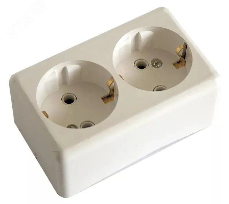 Беларусь Розетка двойная с заземлением наружная 16А Розетка РОУЗ 2-16 БелТИЗ