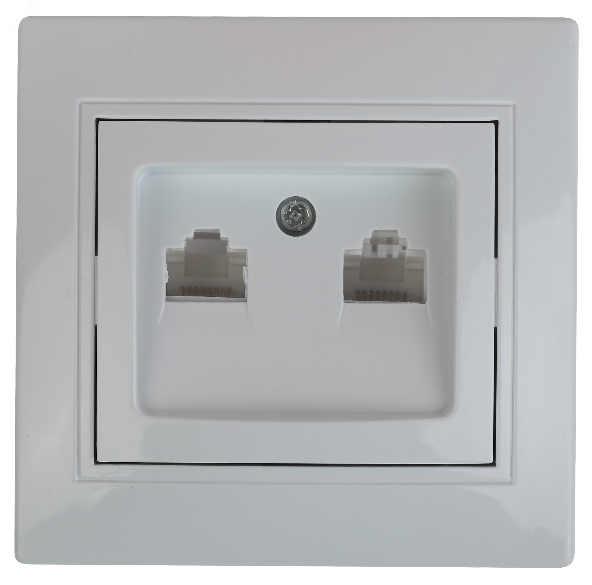 Розетка информационная 2xRJ45, СУ, Plano, антрацит 1-304-05 Intro Б0044576 ЭРА
