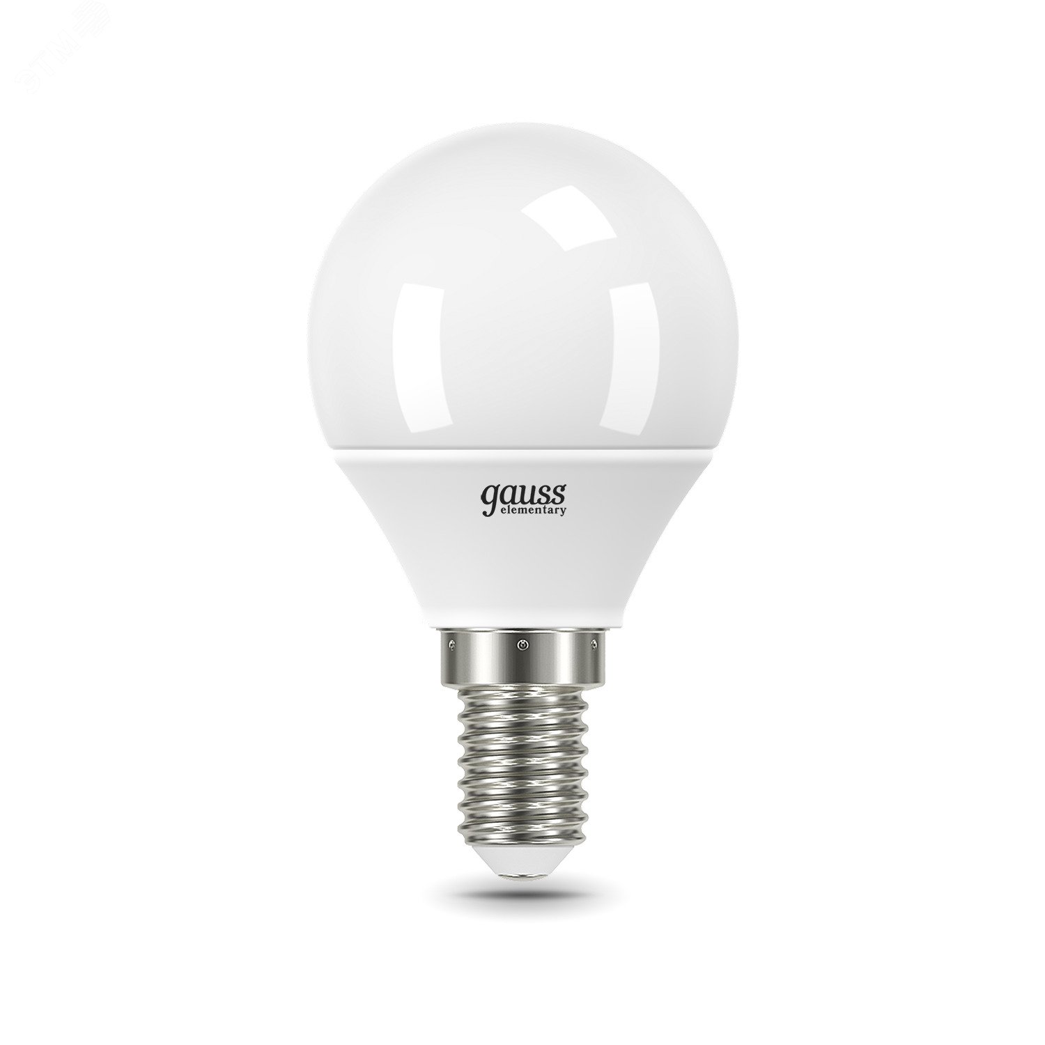Лампа светодиодная LED 10 Вт 750 лм 6500К AC180-240В E14 шар P45 холодная Elementary 53130 GAUSS