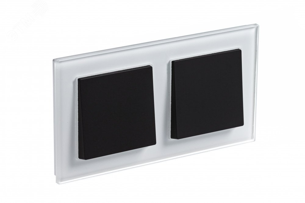 Рамка двухпостовая ATLASDESIGN NATURE, СТЕКЛО БЕЛЫЙ ATN320102 Systeme Electric