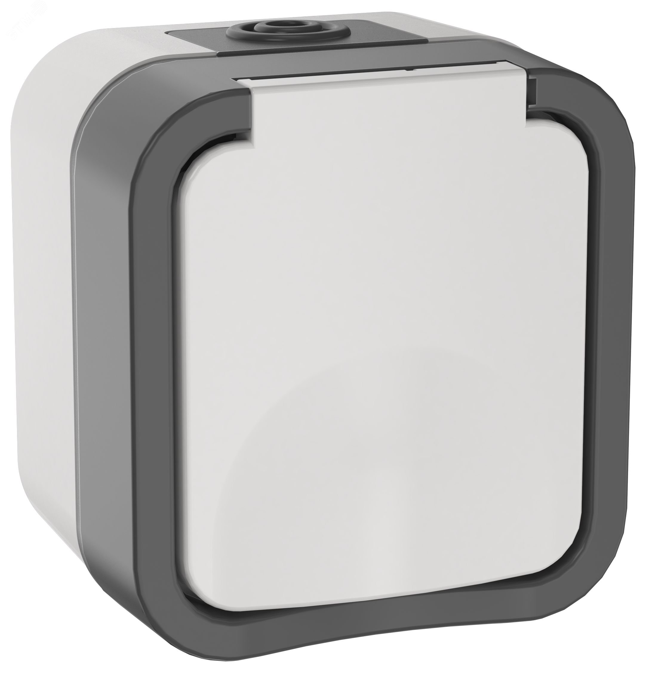 Розетка 1-местная заземляющим контактом и крышкой TORS 16А IP55 белый TS-R16-16-55-K41 IEK