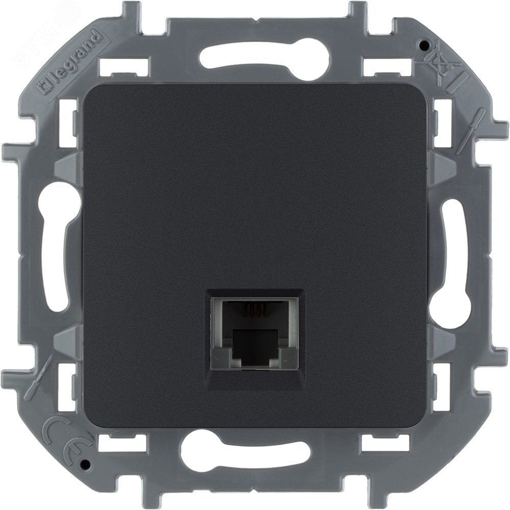 Телефонная розетка RJ11 INSPIRIA антрацит 673823 Daccord/Legrand