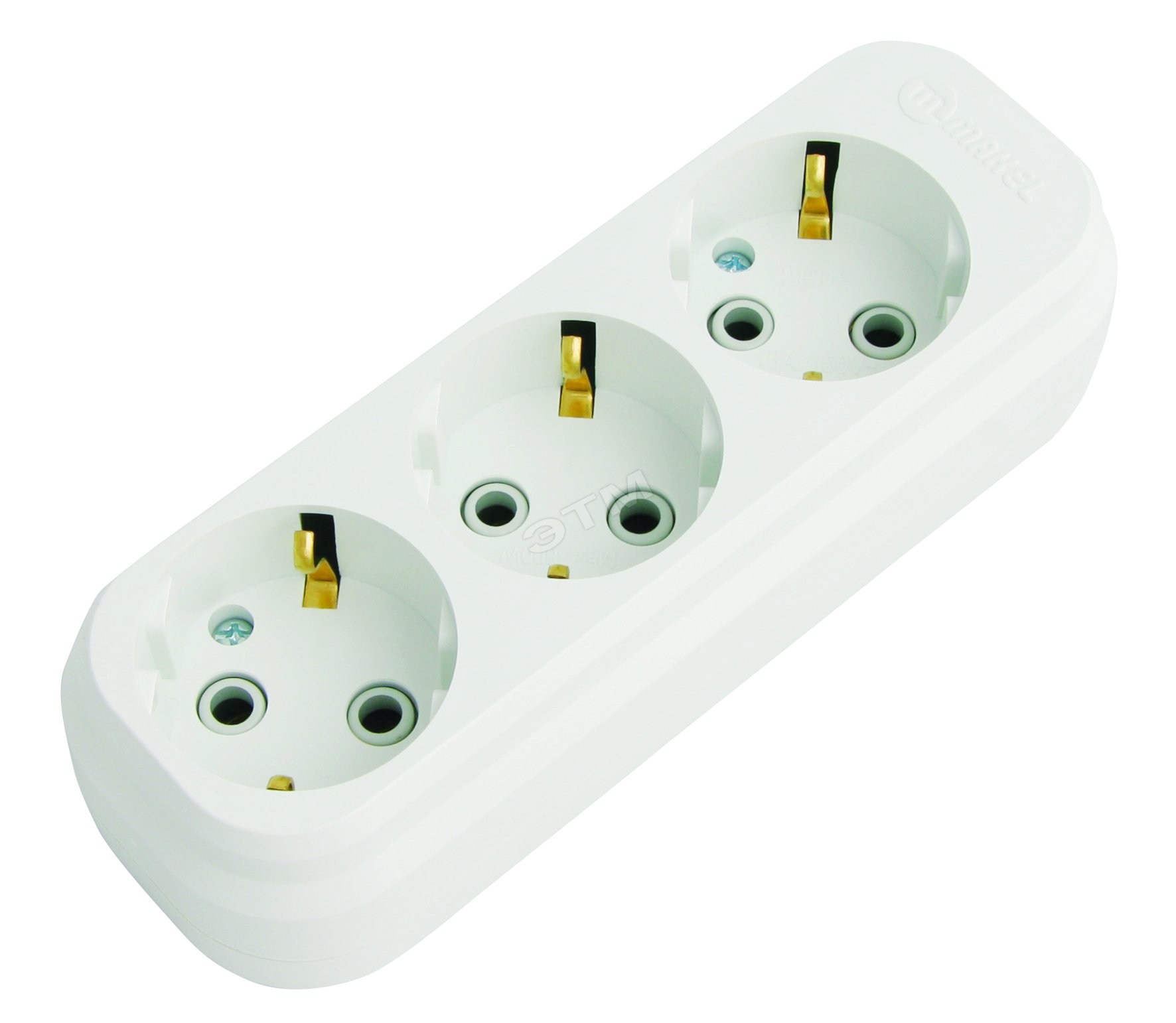 Колодка удлинителя 3 гнезда с заземлением MGP131 Makel