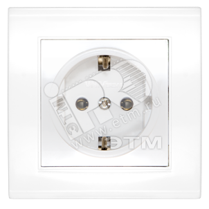 Розетка Бриллиант с заземлением белая 7947625 UNIVersal