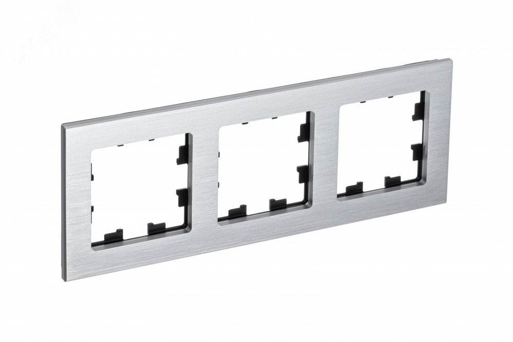 Рамка трехпостовая ATLASDESIGN NATURE, МЕТАЛЛ     СЕРЕБРО ATN312103 Systeme Electric