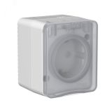 AtlasDesign PROFI IP54 открытой установки розетка с заземлением со шторками 16А 250В, серый ATN543045 Systeme Electric
