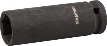 Головка торцевая ''INDUSTRIE QUALITAT'' ударная, удлиненная (1/2''), FLANK, Cr-Mo, фосфатированная, 17 мм 27942-17_z01 KRAFTOOL