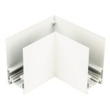 Коннектор UBX-MS21/35 WHITE для накладных магнитных шинопроводов, 35мм. Угловой. Горизонтальный. Белый. ТМ UL-00008730 Uniel