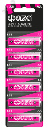 Элемент питания LR 6 (AA) Super Alkaline блистер, 6 шт. 5002043 ФАZА