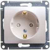 GLOSSA Розетка с заземлением со шторками перламутр в рамку GSL000645 Systeme Electric