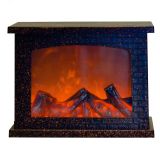 Фонарь светодиодный Камин на батарейках 3АА (не в/к) ULD-L2821-005/DNB/RED BROWN FIREPLACE 28х21см 5 светодиодов Эффект пламени Корпус коричневый UL-00007291 Uniel