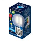 Лампа светодиодная LED 6вт 200-250В шар матовое 500Лм Е27 3000К Sky филамент UL-00000302 Uniel