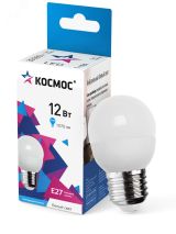 Лампа светодиодная LED 12Вт Шар 220В Е27 D45х90 4500К белый 1070 лм LkeLED12wGL45E2745 Космос