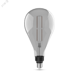 Лампа светодиодная филаментная LED 6 Вт 300 лм 4000К AC185-265В E27 PS160 нейтральный серая колба Black Filament 179802205 GAUSS