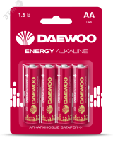 Элемент питания LR03 (AAА) DAEWOO Energy Alkaline блистер, 4 шт. 4895205029903 JazzWay