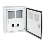 Корпус металлический ЩУРн-ПРО-1х2-МП/7-415х370х147-IP66-УХЛ1 1ф х 2 счетчика на МП с окном учета, 7 мод., типоисполнение ПРО 367474 КЭАЗ