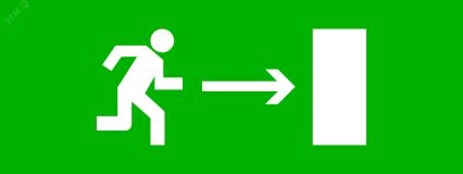 Пиктограмма Направление направо 320х120мм (для EXIT, SAFEWAY-40) pkal-01-04 EKF