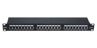 Панель коммутационнная СегментЛАН Cat5e 1U, 24 порта, FTP, RJ45, черная КА-00004163 СегментЭнерго