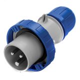 Вилка кабельная с безвинтовыми клеммами IP67 32A 2P+E 230В DIS2183233F DKC