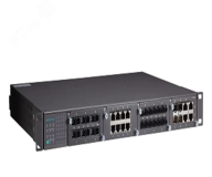 Коммутатор Layer 3 модульный Ethernet switch 3 слота для Ethernet/1 слот для Gigabit Ethernet 88-300В DC PT-7828-F-HV MOXA