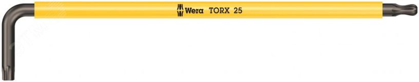 Ключ Г-образный 967 SPKXL TORX Multicolour удлиненный с шаром TX 25 x 154 мм WE-024486 Wera