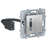 Розетка UNICA NEW HDMI алюминий