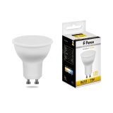 Лампа светодиодная LED 7вт 230в GU10 теплая 25289 FERON