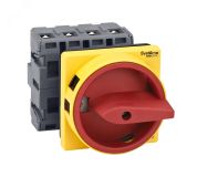 ВЫКЛЮЧАТЕЛЬ-РАЗЪЕДИНИТЕЛЬ 4P 40A IP20 С КРАСНОЙ РУКОЯТКОЙ НА ДВЕРЦУ 4 ВИНТАМИ С ЗАМКОМ MSD40410R Systeme Electric
