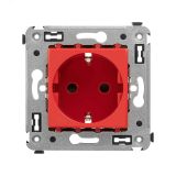 Avanti Розетка в стену, 2P+E, с защитными шторками, ''Красный квадрат'' 4401003 DKC
