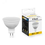 Лампа светодиодная LED 7вт 230в G5.3 теплая 25235 FERON