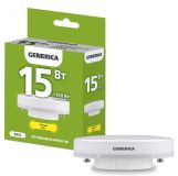 Лампа светодиодная T80 таблетка 15Вт 230В 3000К GX53 GENERICA LL-T80-15-230-30-GX53-G IEK