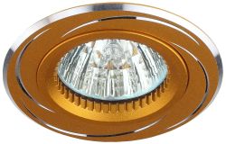 Светильник алюминиевый MR16,12V/220V, 50W золото/хром KL34 AL/GD ЭРА C0043821 ЭРА