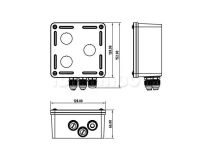 Коробка настенная 3-портовая 12B-03-67WT Eurolan