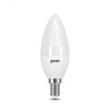 Лампа светодиодная LED 7 Вт 550 лм 6500К AC150-265В E14 свеча холодная шаговое диммирование выключателем Black 103101307-S GAUSS