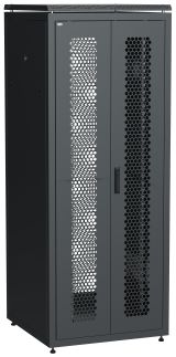 Шкаф сетевой 19' LINEA N 42U 800х800мм двустворчатая перфорированная дверь задняя перфорированная черный LN05-42U88-2PP ITK