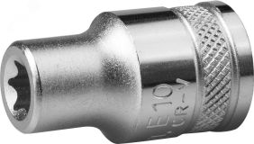 Торцовая головка ''INDUSTRIE QUALITAT'', Cr-V, внешний TORX, хромосатинированная, 1/2'', Е 11 27810-11_z01 KRAFTOOL