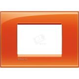 LivingLight Рамка прямоугольная 3 поста Оранжевый LNA4803OD BTicino