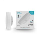 Лампа светодиодная LED 11.5 Вт 1095 лм 4000К AC180-240В GX53 таблетка нейтральный  Basic Gauss 20849212 GAUSS