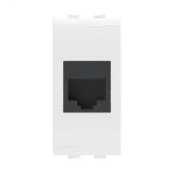 BRAVA Розетка компьютерная RJ45 (разъем PcNet) 1 модуль категория 5е белая 76654B DKC