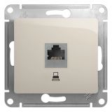 GLOSSA розетка компьютерная RJ45 кат.5E механизм молочный GSL000981K Systeme Electric