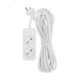 Удлинитель STANDARD 2 гнезда, 5 м, 2х1,0 мм2, б/з, белый 13-4002 REXANT