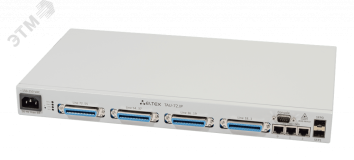 VoIP-шлюз TAU-72.IP: 72хFXS, 3хRJ45-10/100/1000, 2 слота для SFP, SIP/H.323, 1U, AC 220V TAU-72.IP-AC-S ELTEX