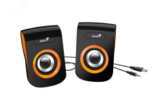 Колонки компьютерные Geinus SP-Q180, 2.0, 2 x 3W RMS, USB, оранжевый 31730026402 Genius