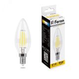 Лампа светодиодная LED 5вт Е14 теплый свеча FILAMENT 25572 FERON